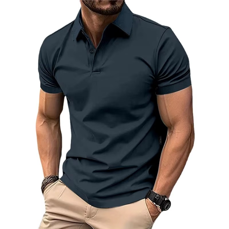 Polo voor Heren Zomer – Lichtgewicht Casual T-shirt met Knoopjes en Kraag